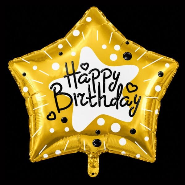 Gold Star Supershape Balloon