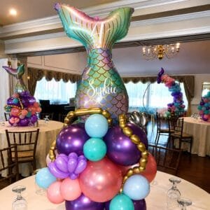 personalized Mermaid Birthday Centerpiece