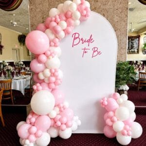 Bridal To Be Arch Wall Balloon Decor the brat shack