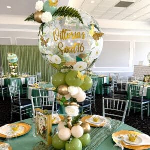 Enchanted Sweet 16 Balloon Centerpiece