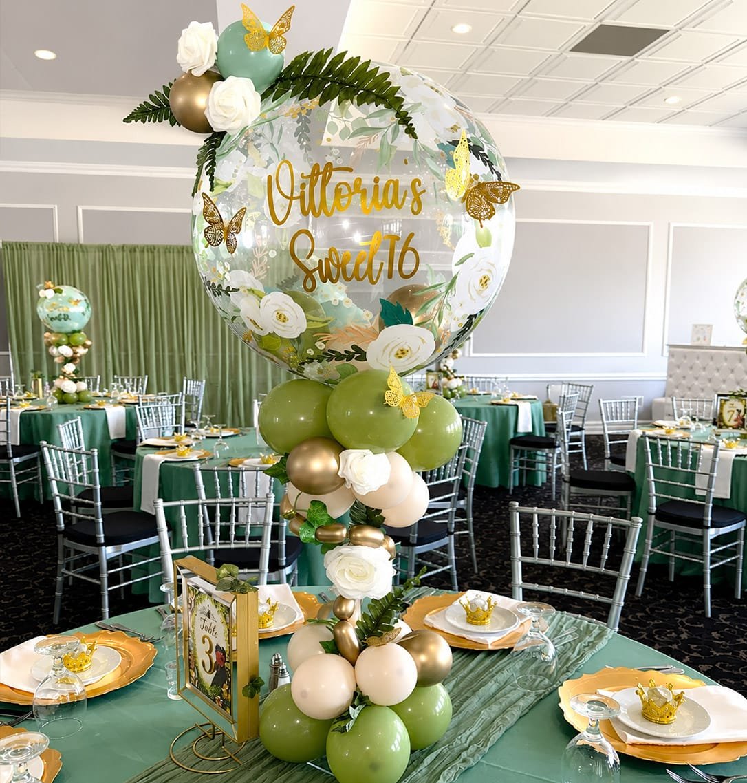 Enchanted Sweet 16 Balloon Centerpiece