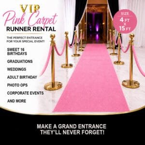 pink carpet rental