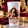 Glamorous Burgundy Gold Sweet 16 Cup