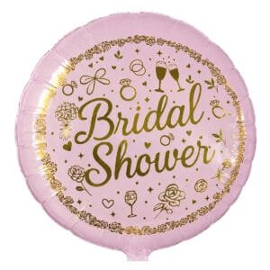 Pink and Gold Bridal Shower Helium Balloon