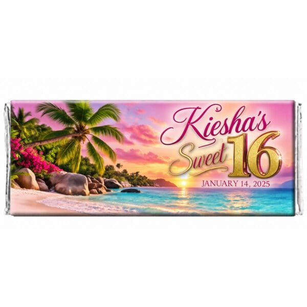 Sweet 16 tropical Bech chocolate wrapper