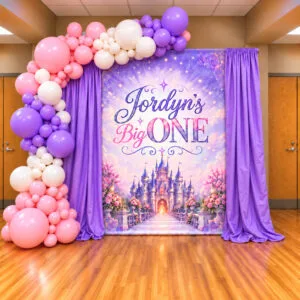 Princess Backdrop & balloon garland