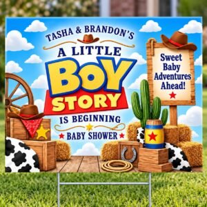 A Little Boy Story Sign for Baby Shower