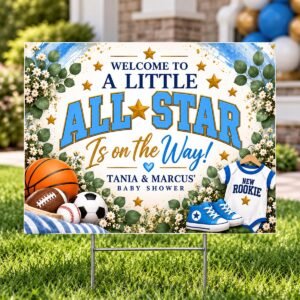 All-Star Baby Shower Yard Sign