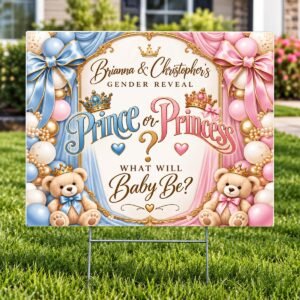 Prince or Princess Baby Shower Sign