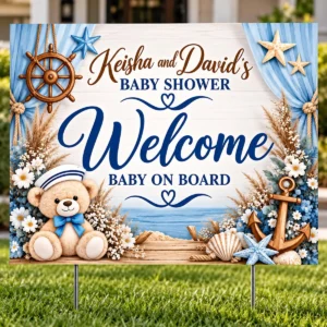 Nautical Baby Shower Yard Sign