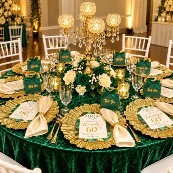 Event table styling green and gold