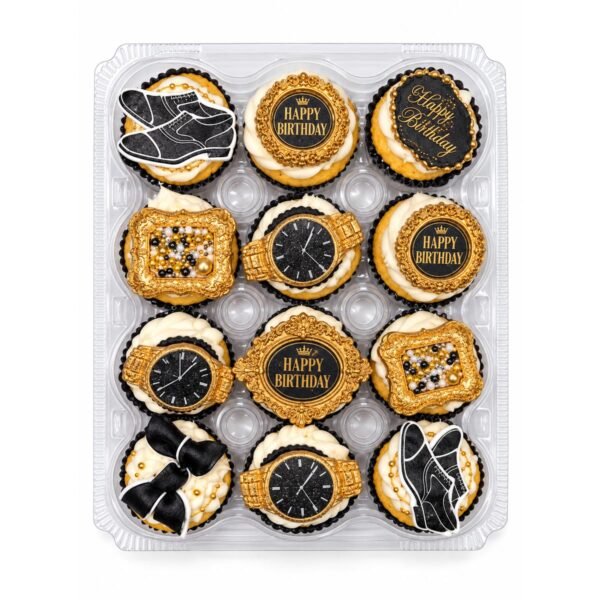 black and gold luxury_cupcakes_for man